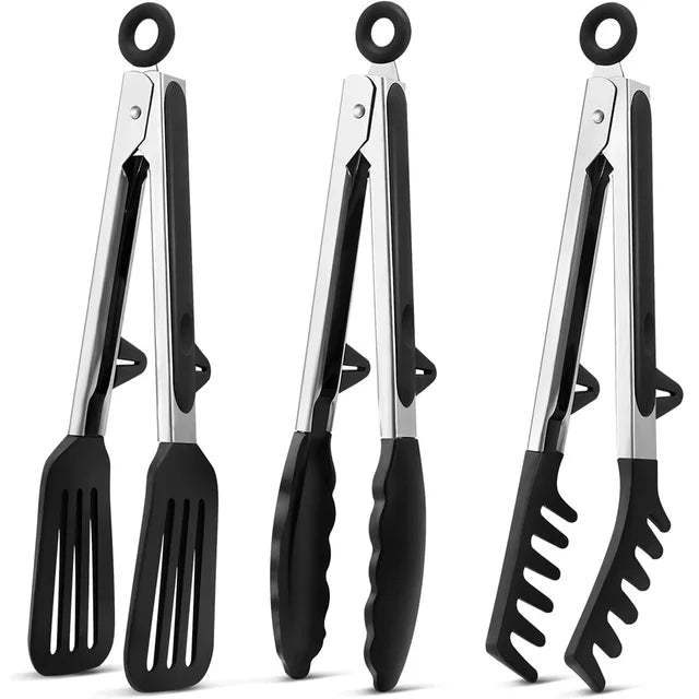 3-in-1-Küchenzangen-Set aus Silikon – 2 Farben (steuerfrei und kostenloser Versand)