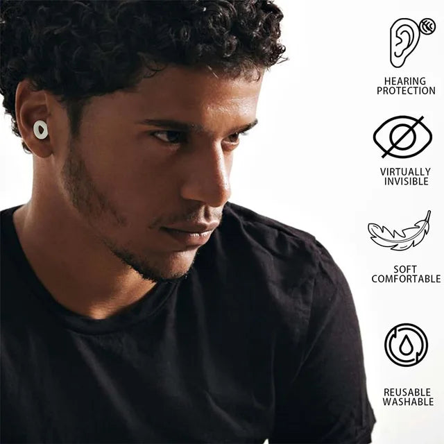2 x Super-Comfy Reusable Silicone Earplugs - 8 Colours (Tax-Free and Free Shipping)