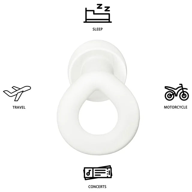 2 x Super-Comfy Reusable Silicone Earplugs - 8 Colours (Tax-Free and Free Shipping)