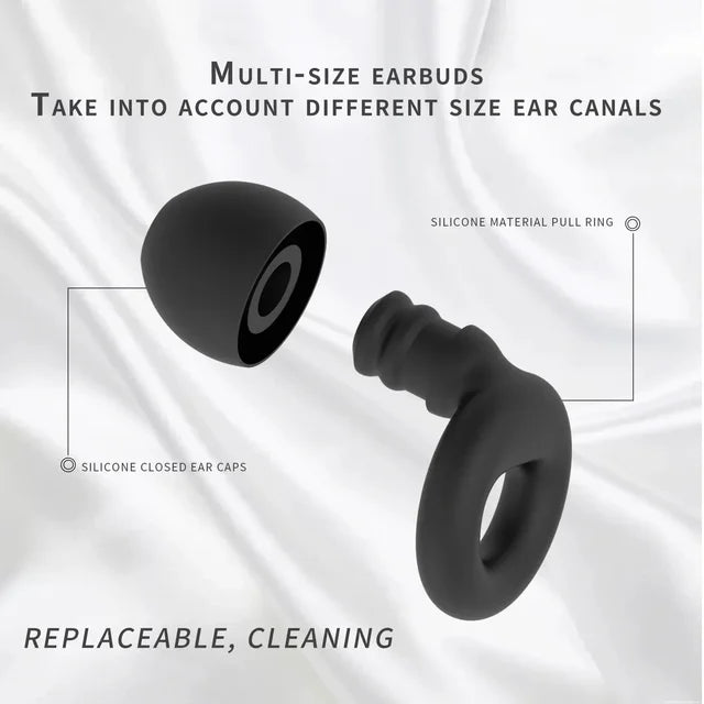 2 x Super-Comfy Reusable Silicone Earplugs - 8 Colours (Tax-Free and Free Shipping)