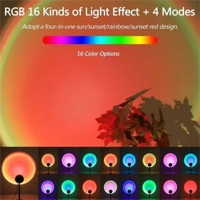 Sonnenuntergangs-Projektions-LED-Licht mit 16-Farben-Spektrum (steuerfrei und kostenloser Versand)