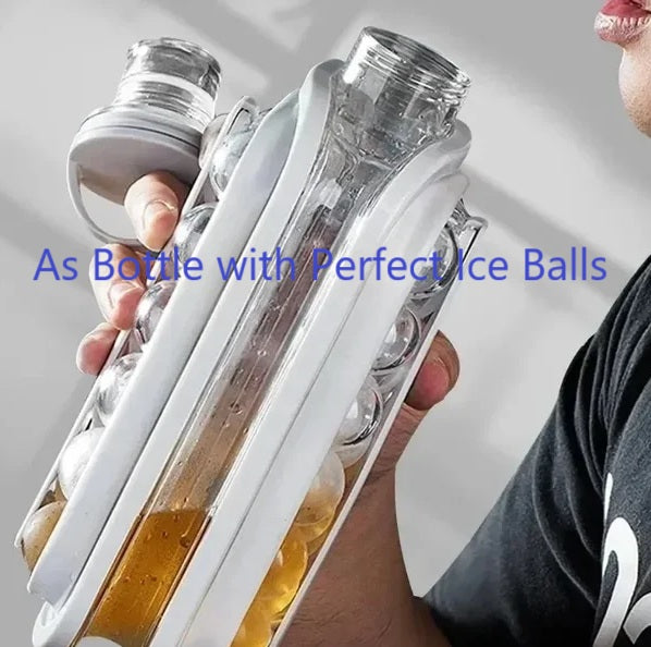 2-in-1 Ice Balls Making Tray and Bottle (Tax-Free and Free Shipping)