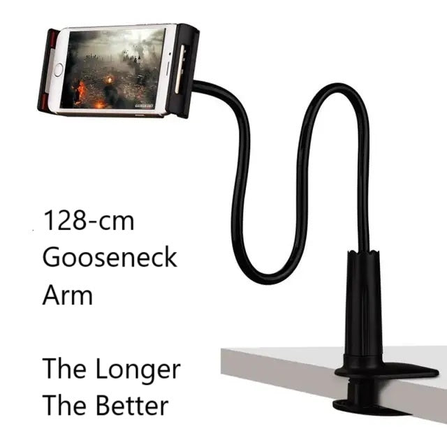 Smartphone/Tablet Holder with 128-cm Gooseneck Arm - 2 Colours (Tax-Free and Free Shipping)
