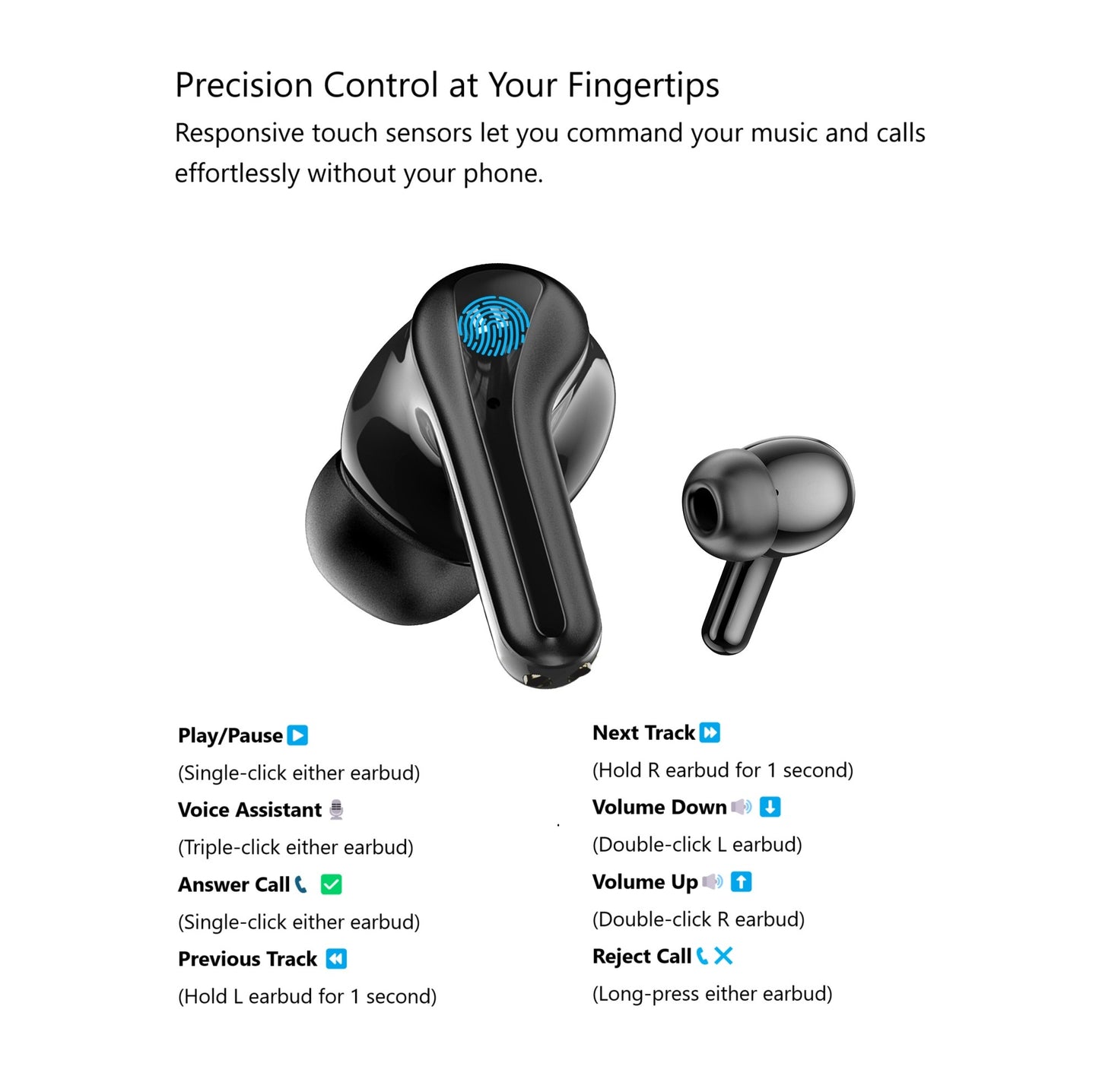 Kabellose Bluetooth 5.4-Ohrhörer (steuerfrei und kostenloser Versand)