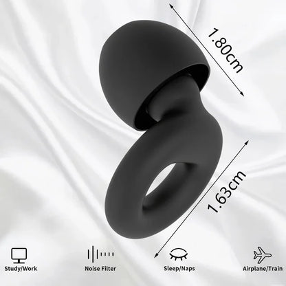 2 x Super-Comfy Reusable Silicone Earplugs - 8 Colours (Tax-Free and Free Shipping)