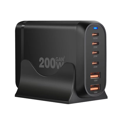 200 W 6-Port GaN III-Ladegerät für Notebooks und Smart-Geräte – 2 Farben (steuerfrei und kostenloser Versand) 