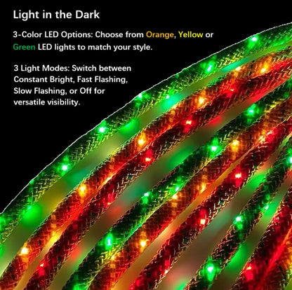 LED Luminous Slip Lead Dog Leash - 2 Types and 3 Colours (Tax-Free and Free Shipping)