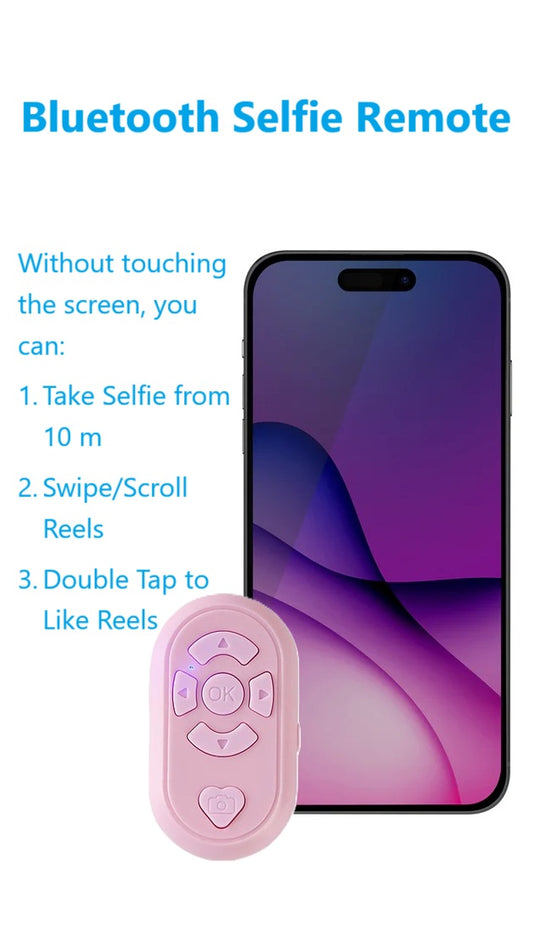 Bluetooth Selfie Remote - 3 Colours (Tax-Free and Free Shipping)