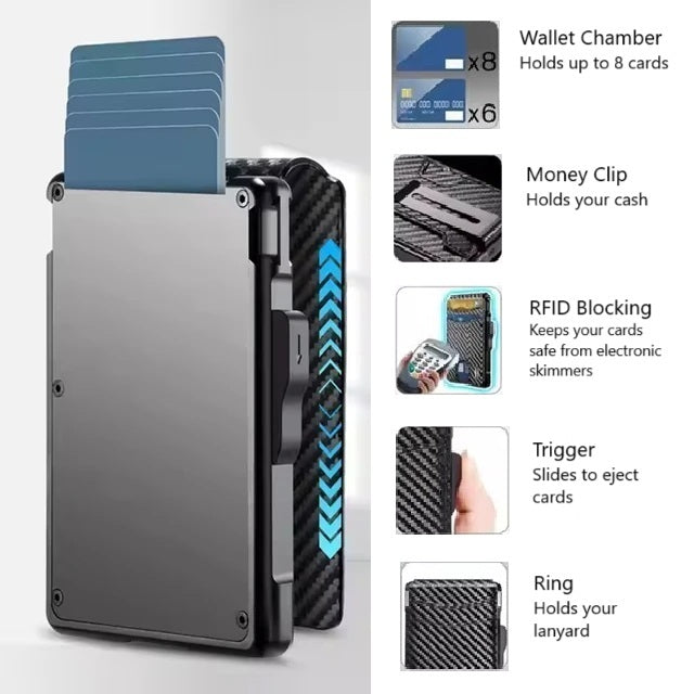 Smart Card Holder with Money Clip - 2 Types (Tax-Free and Free Shipping)