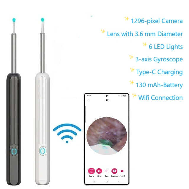 2-in-1 Otoscope and Ear Wax Remover - 2 Colours (Tax-free and Free Shipping)