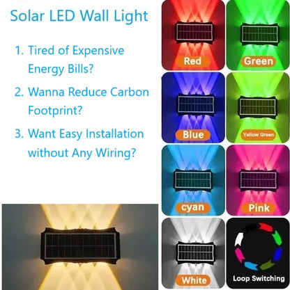 Solar LED Wall Light - 4 Types (Tax-Free and Free Shipping)