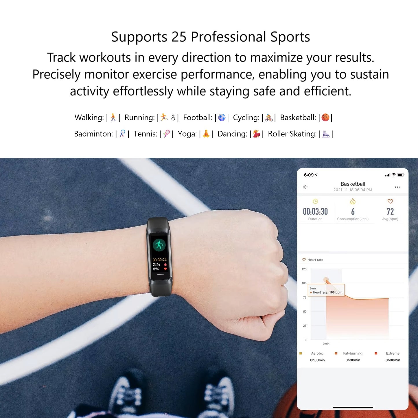 Smart Fitness Band - 4 Colours (Tax-Free and Free Shipping)