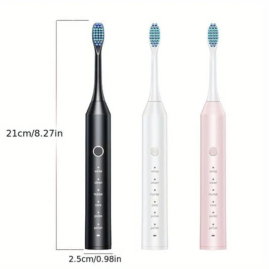 2 x Electric Toothbrush + 16 x Brush Head - 3 Colours (Tax-Free and Free Shipping)
