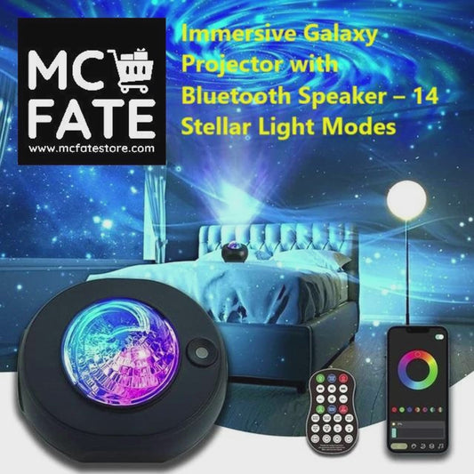Immersive Galaxy Projector with Bluetooth Speaker – 14 Stellar Light Modes (Tax-Free and Free Shipping)