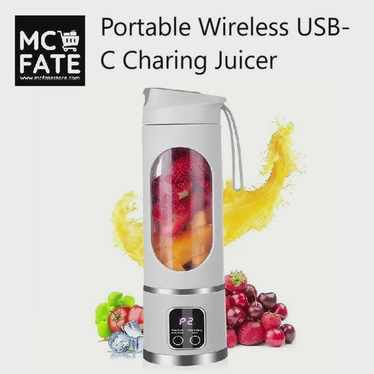 Portable Wireless USB-C Charging Juicer - 3 Colours (Tax-Free and Free Shipping)