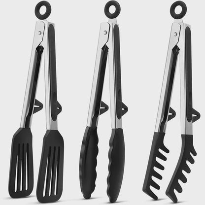 3-in-1-Küchenzangen-Set aus Silikon – 2 Farben (steuerfrei und kostenloser Versand)