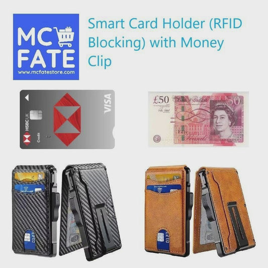 Smart Card Holder with Money Clip - 2 Types (Tax-Free and Free Shipping)